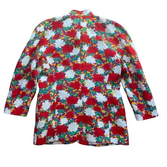 ESCADA by Margaretha Ley Multicolored Floral Button Down Jacket LARGE - Picture 4 of 15